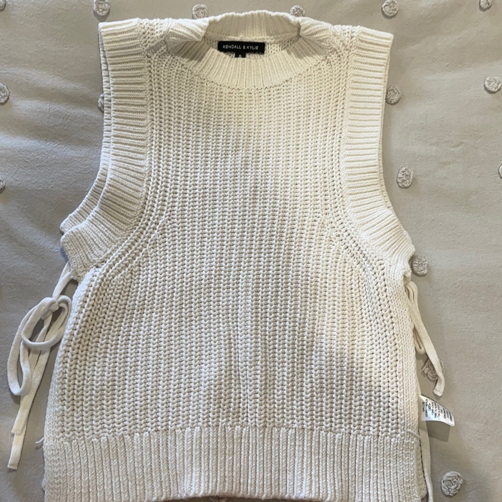 Cream sweater vest